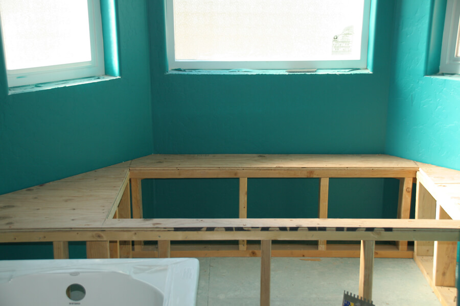 Master Bath Tub Framed