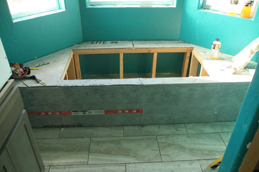 Master Bath Tile Prep